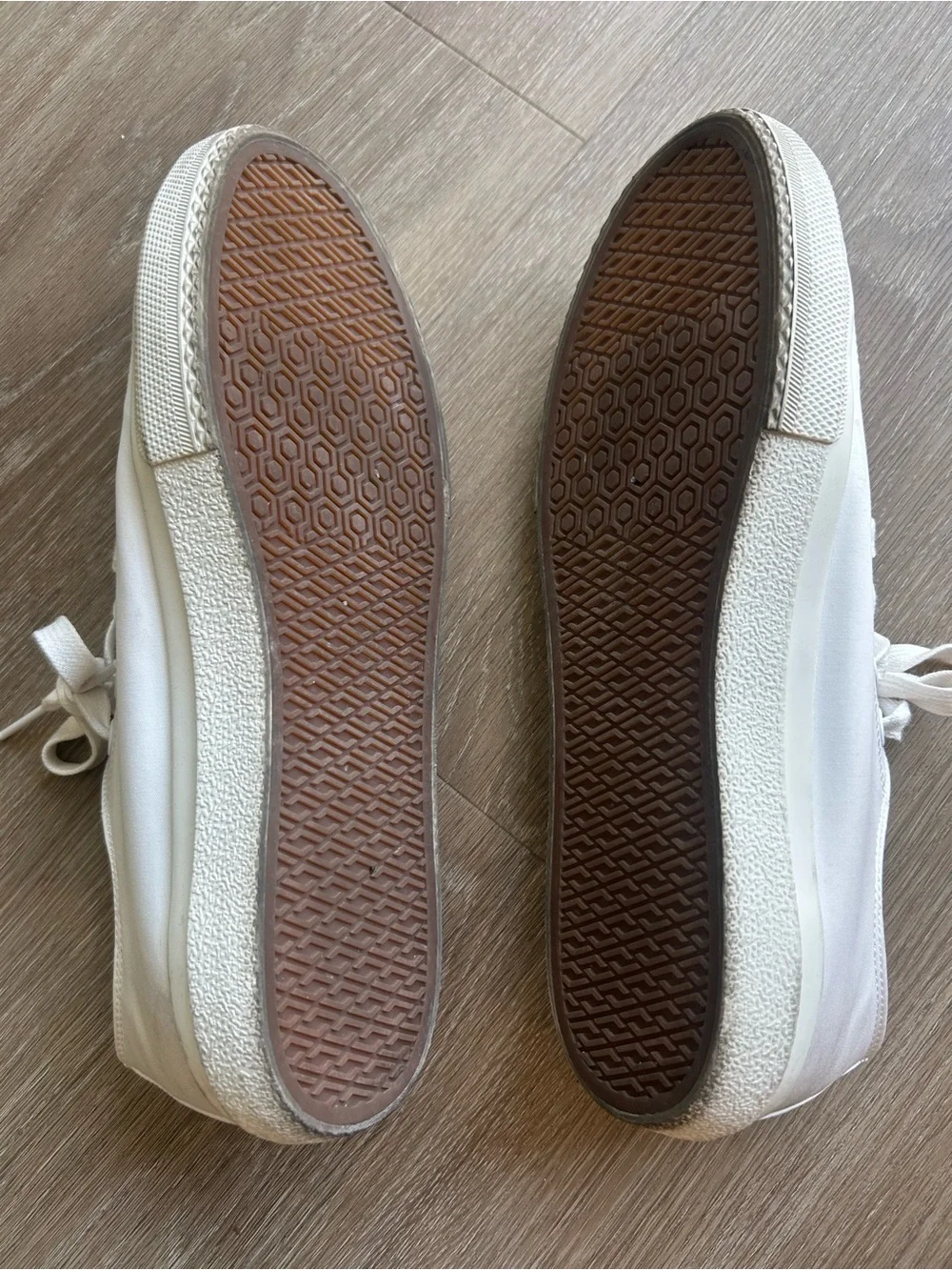 Burberry White Low-Top Canvas Sneakers